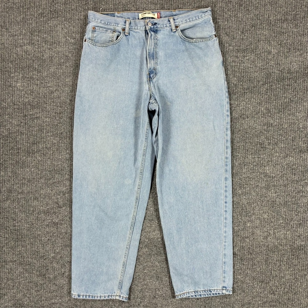 Vintage Levis 560 Comfort Fit Jeans Mens 38x32 Light Wash Tapered Mid Rise